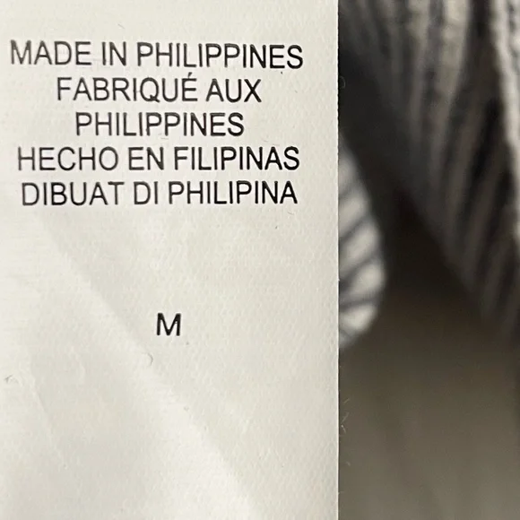 LUCKY BRAND Dress Women’s Medium Stripe Ruffle Bell Sleeve Knit Mini Shirt Dress - Picture 11 of 11